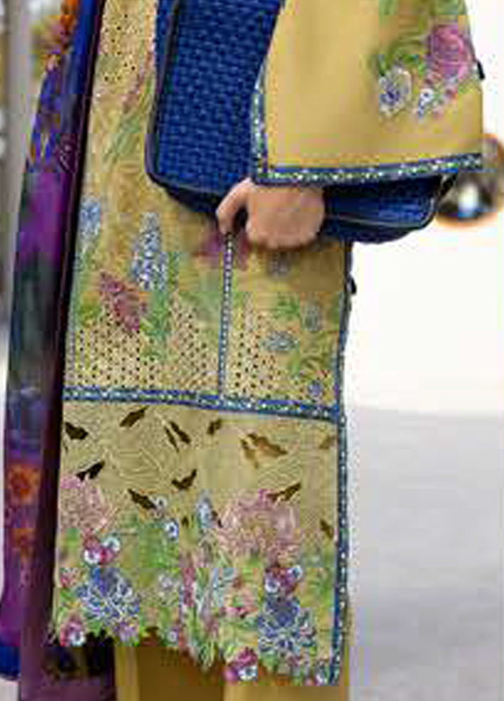 Nouveau Chapitre by Esmel Embroidered Lawn Suits Unstitched 3 Piece EML25NC D-04 Lueur - Summer Collection