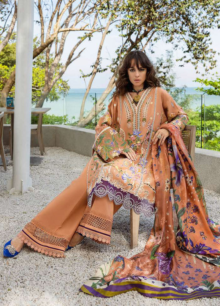 Nouveau Chapitre by Esmel Embroidered Lawn Suits Unstitched 3 Piece EML25NC D-08 Solea - Summer Collection