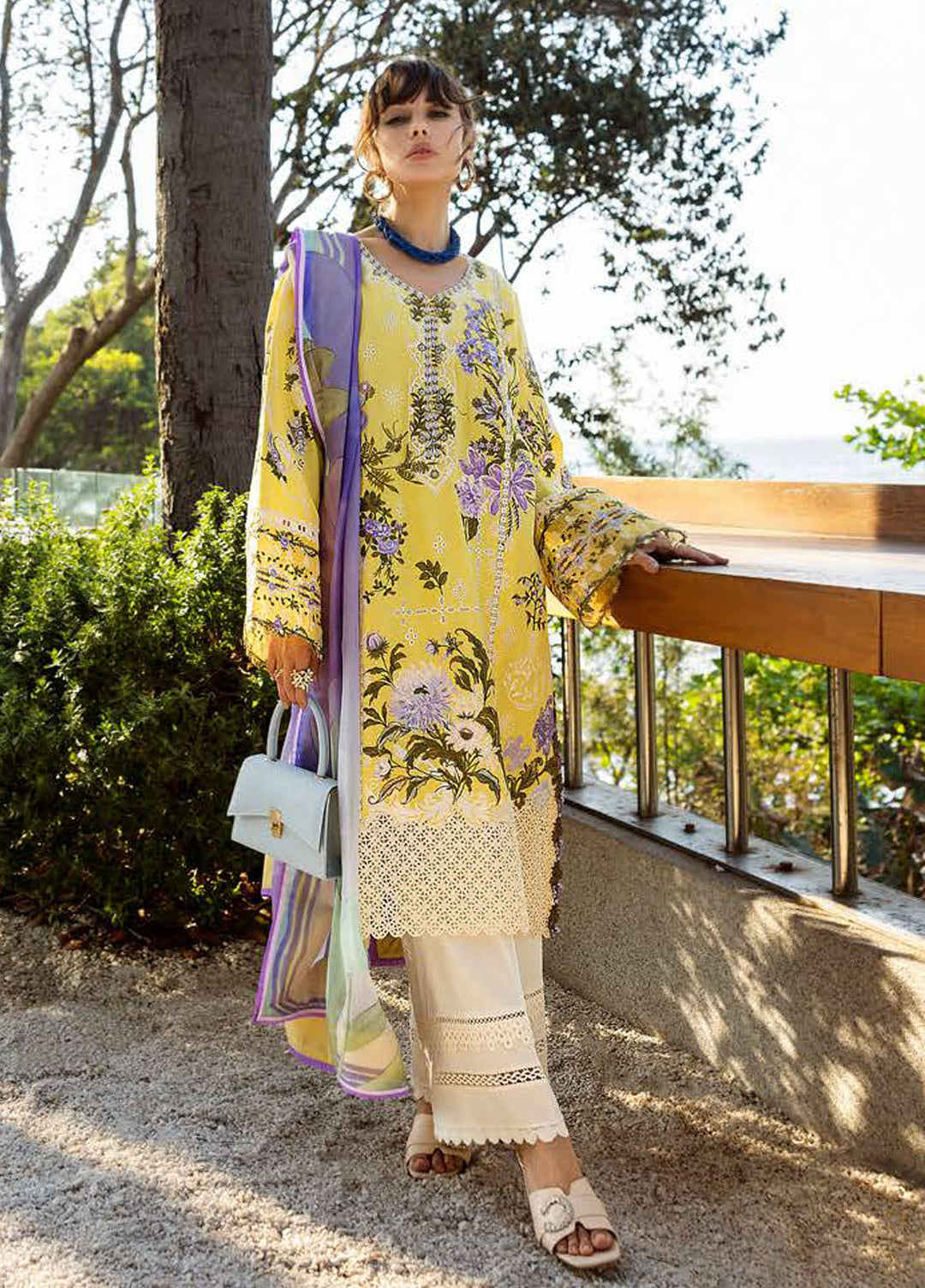 Nouveau Chapitre by Esmel Embroidered Lawn Suits Unstitched 3 Piece EML25NC D-09 Noore - Summer Collection