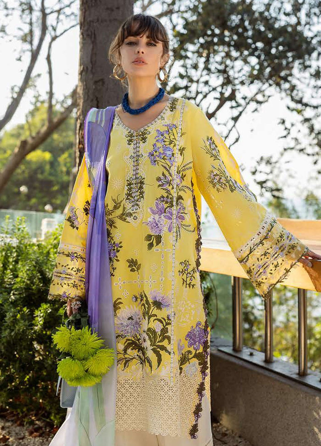 Nouveau Chapitre by Esmel Embroidered Lawn Suits Unstitched 3 Piece EML25NC D-09 Noore - Summer Collection