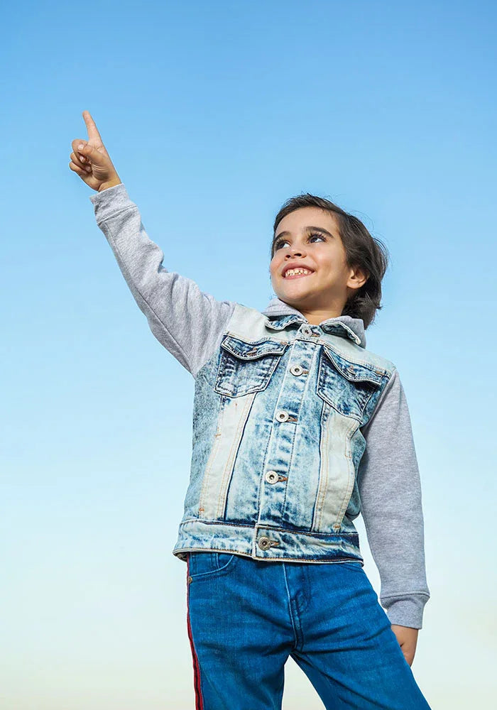 Ochre RTW Solids Boys Denim 1 Piece Boys Denim Jacket - Summer Collection