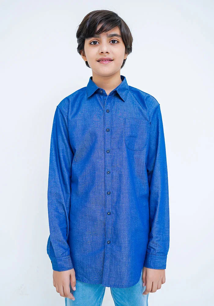 Ochre RTW Solids Boys 1 Piece Denim Shirt - Summer Collection