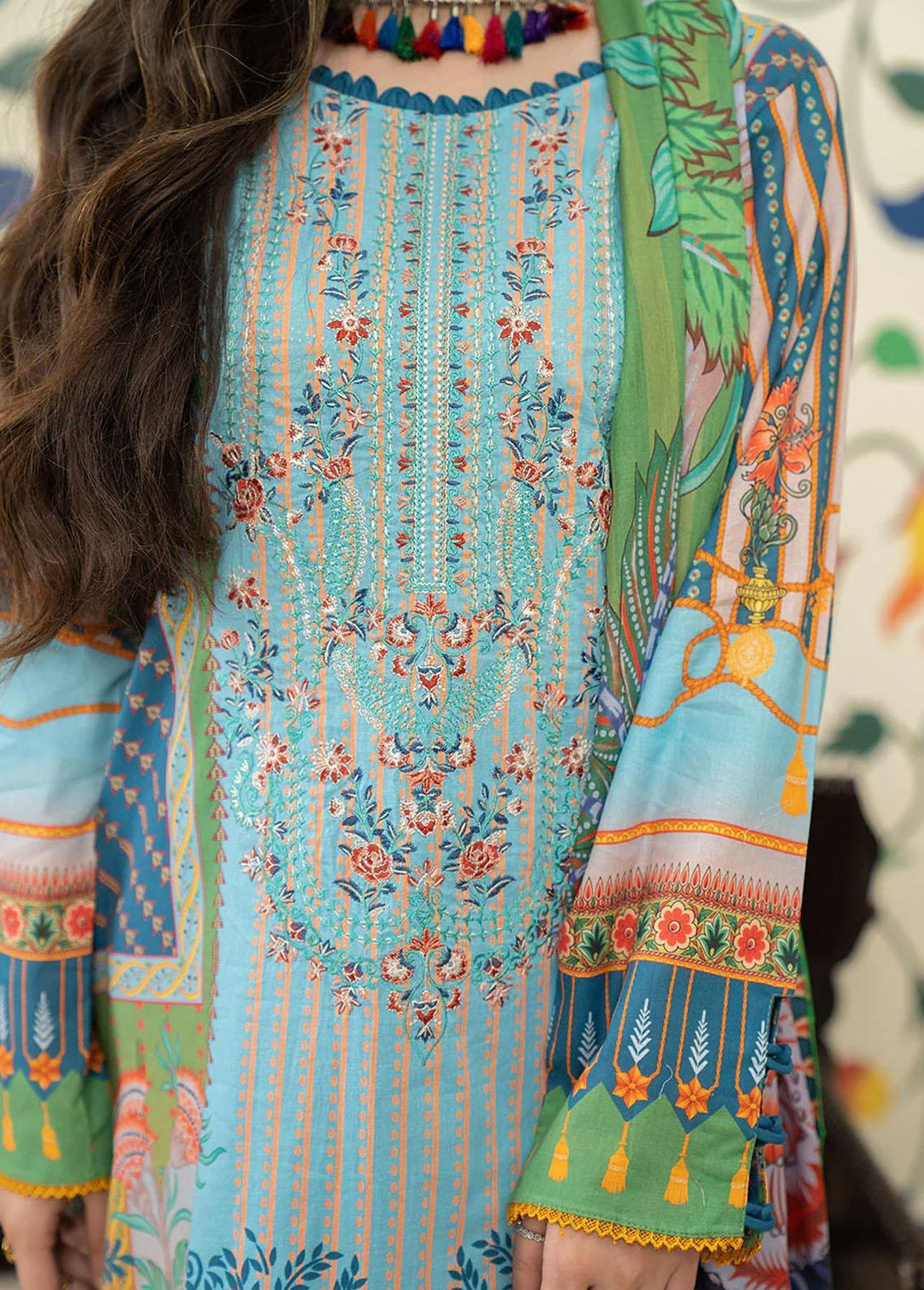 Nova By Safwa Embroidered Lawn Suits Unstitched 3 Piece SW23N NVC-02 - Summer Collection