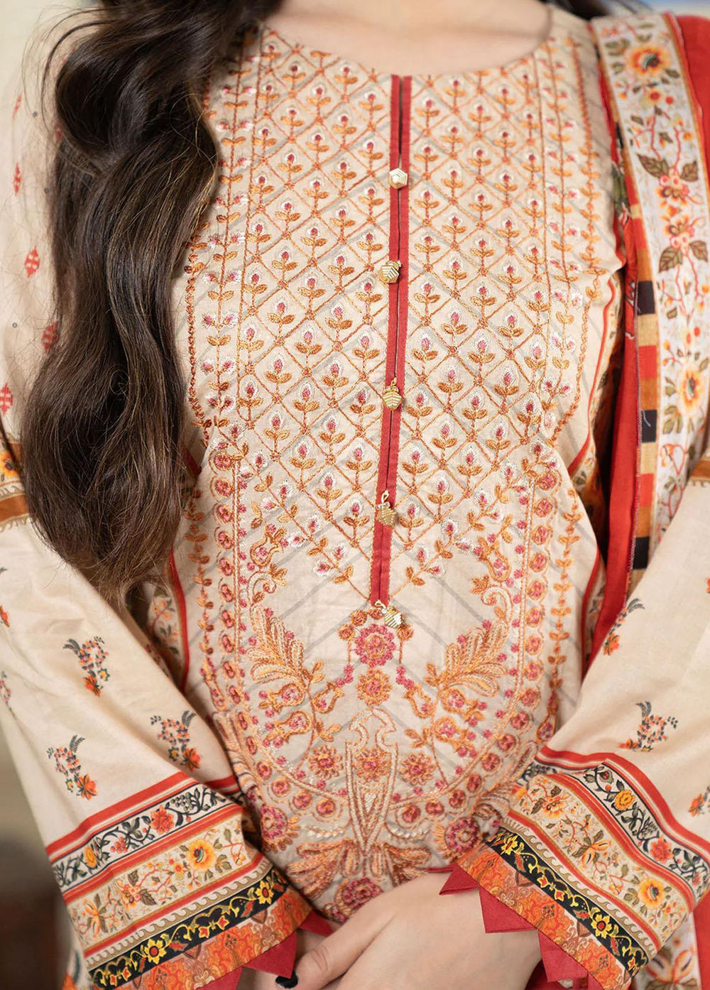 Nova By Safwa Embroidered Lawn Suits Unstitched 3 Piece SW23N NVC-06 - Summer Collection