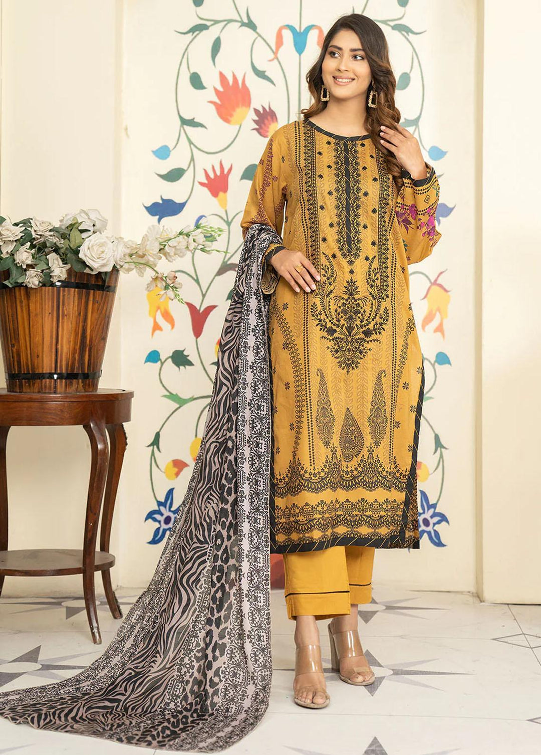 Nova By Safwa Embroidered Lawn Suits Unstitched 3 Piece SW23N NVC-10 - Summer Collection