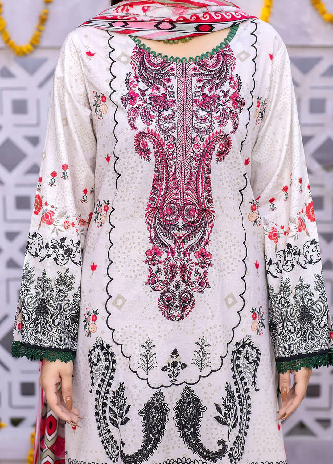 Nova By Safwa Embroidered Lawn Suits Unstitched 3 Piece SW23NL NVC-22 - Summer Collection