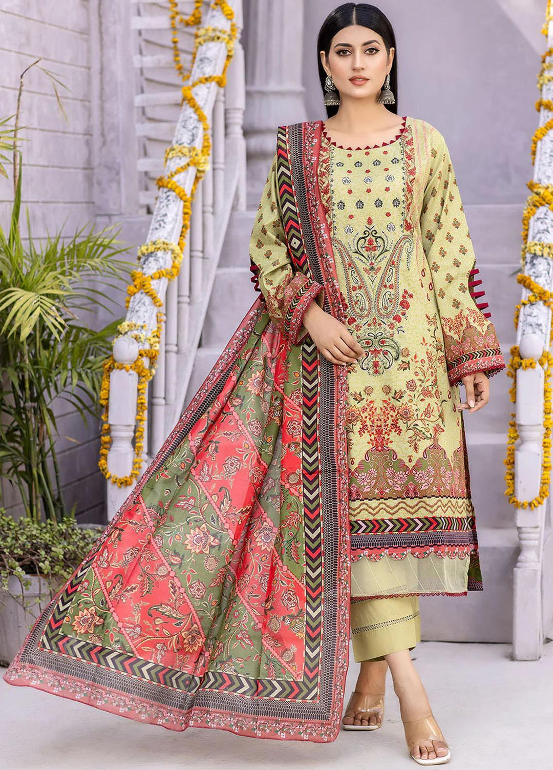 Nova By Safwa Embroidered Lawn Suits Unstitched 3 Piece SW23NL NVC-26 - Summer Collection