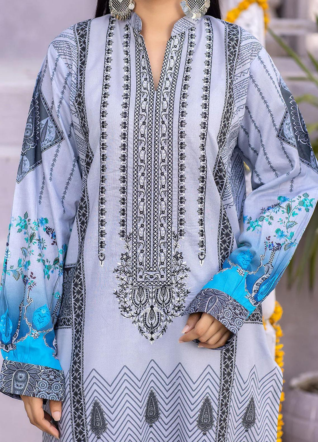 Nova By Safwa Embroidered Lawn Suits Unstitched 3 Piece SW23NL NVC-29 - Summer Collection