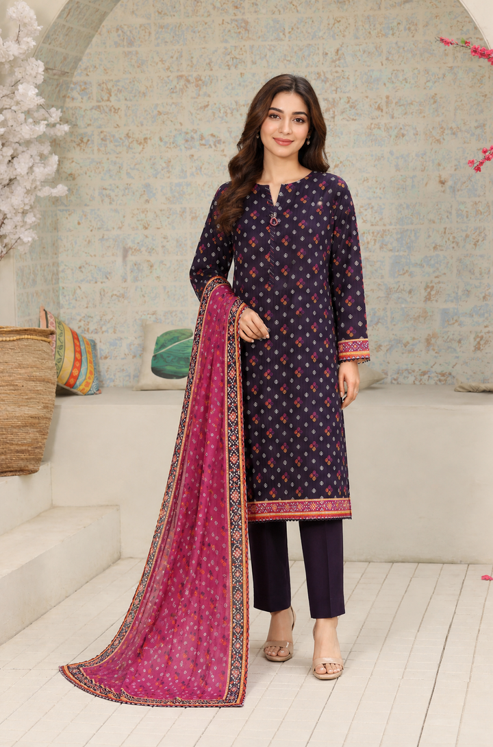 Nayab by HZ Textiles Unstitched Printed Cotton Lawn 3 Piece Suit HZ28UN NPC-03 - Casual Collection