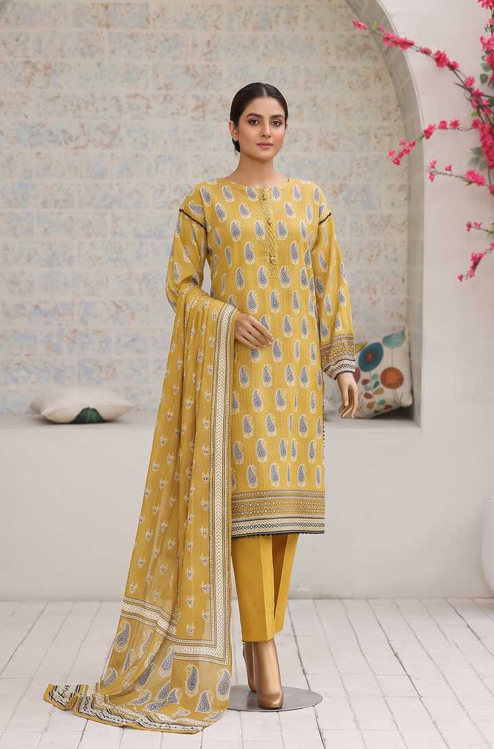 Nayab by HZ Textiles Unstitched Printed Cotton Lawn 3 Piece Suit HZ28UN NPC-06 - Casual Collection