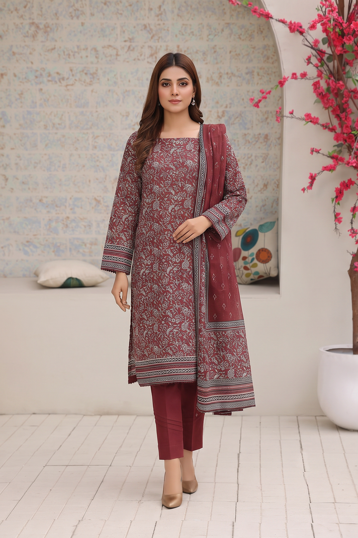 Nayab by HZ Textiles Unstitched Printed Cotton Lawn 3 Piece Suit HZ28UN NPC-07 - Casual Collection