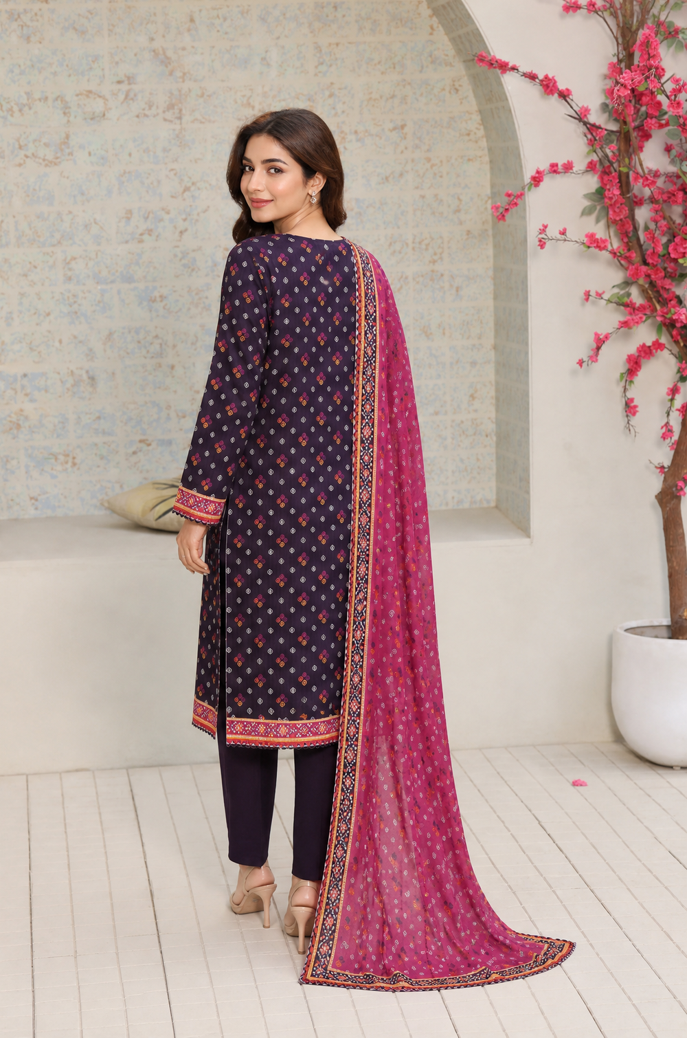 Nayab by HZ Textiles Unstitched Printed Cotton Lawn 3 Piece Suit HZ28UN NPC-03 - Casual Collection