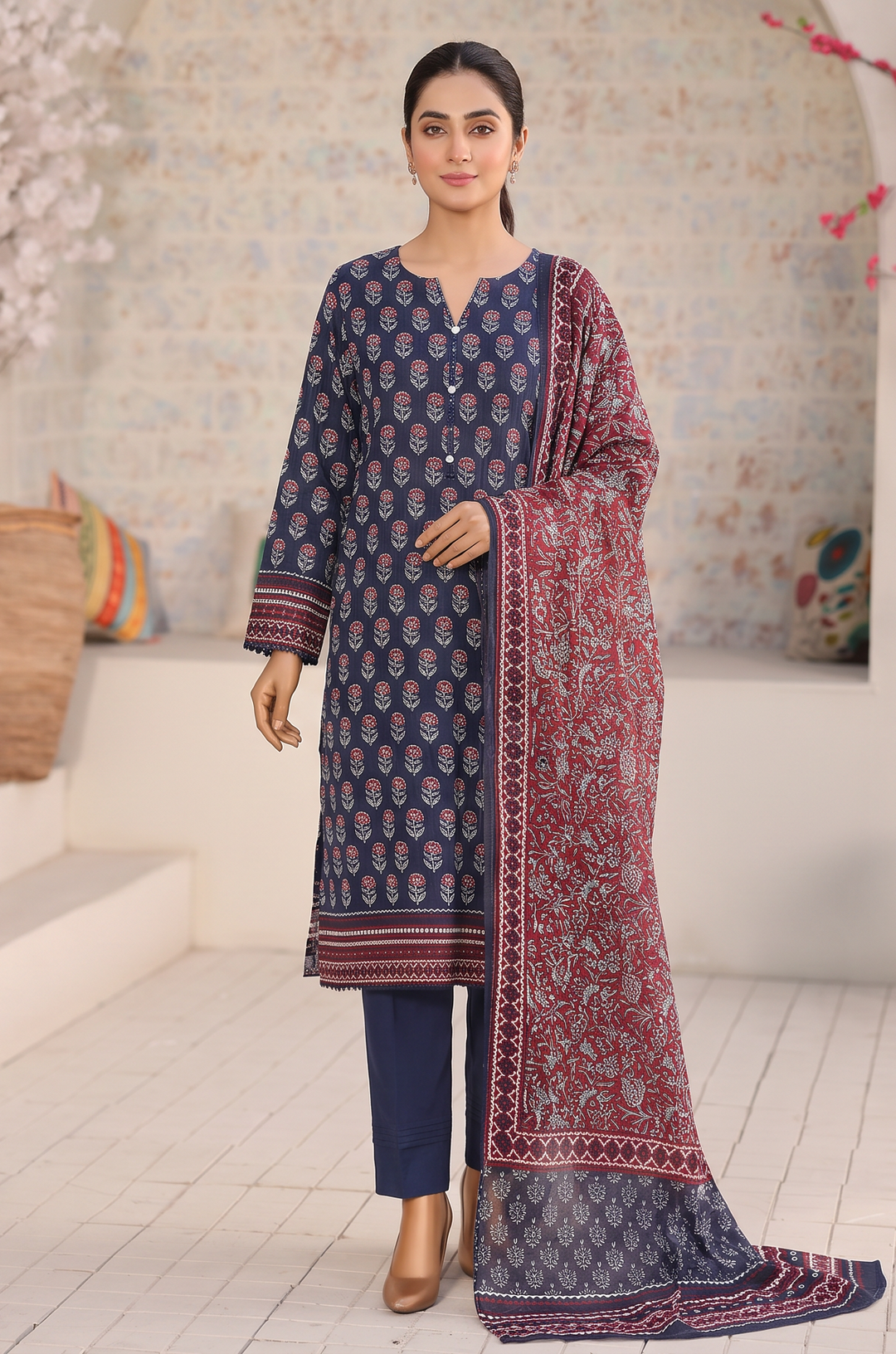 Nayab by HZ Textiles Unstitched Printed Cotton Lawn 3 Piece Suit HZ28UN NPC-05 - Casual Collection