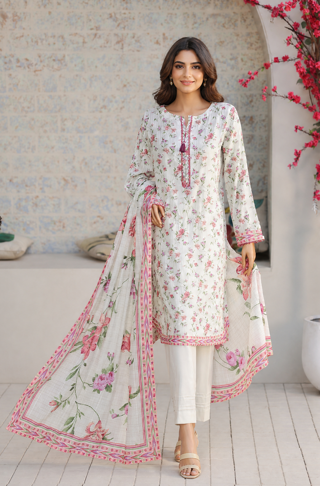 Nayab by HZ Textiles Unstitched Printed Cotton Lawn 3 Piece Suit HZ28UN NPC-04 - Casual Collection