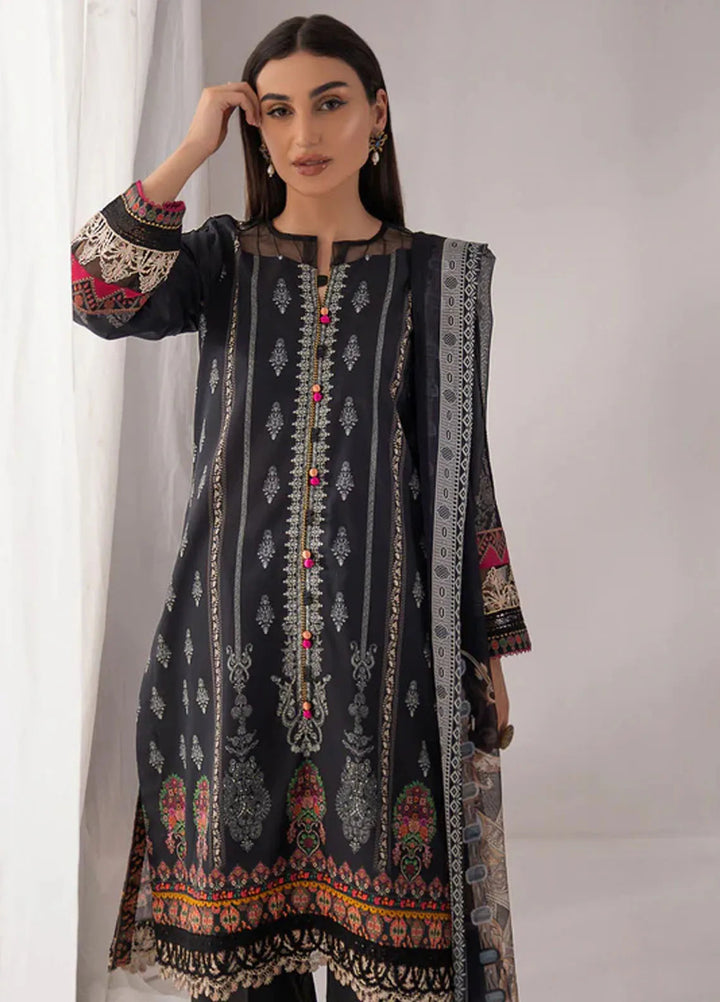 Nur By Shazme Printed Lawn Suit Unstitched 3 Piece SHZ24N SH-01 Amelia - Summer Collection