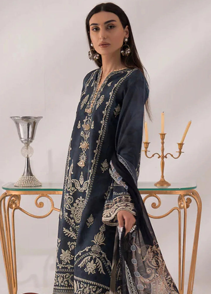Nur By Shazme Printed Lawn Suit Unstitched 3 Piece SHZ24N SH-03 Zinc Poppy - Summer Collection