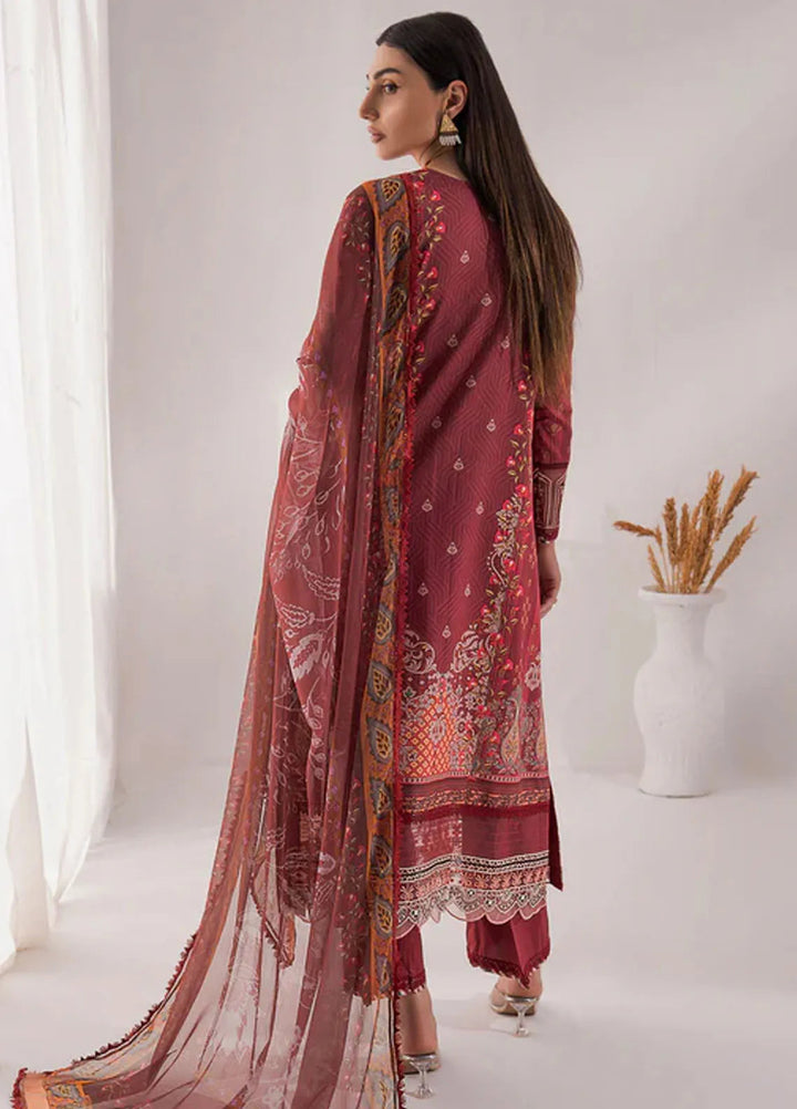 Nur By Shazme Printed Lawn Suit Unstitched 3 Piece SHZ24N SH-05 Dahlia - Summer Collection