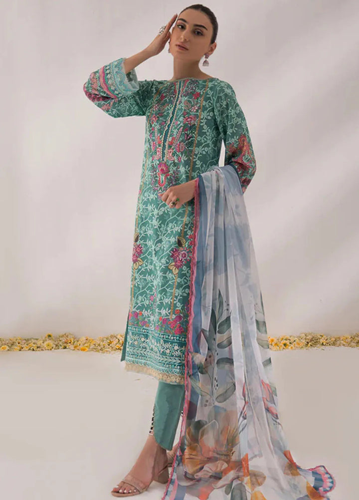 Nur By Shazme Printed Lawn Suit Unstitched 3 Piece SHZ24N SH-06 Gulia - Summer Collection