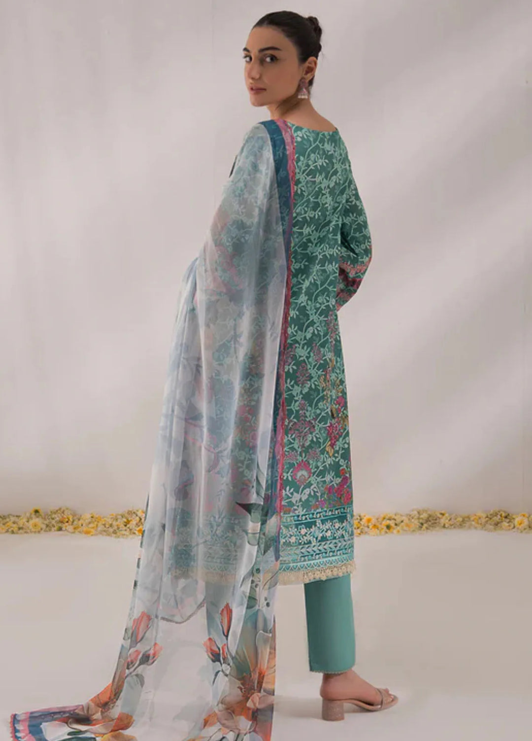 Nur By Shazme Printed Lawn Suit Unstitched 3 Piece SHZ24N SH-06 Gulia - Summer Collection