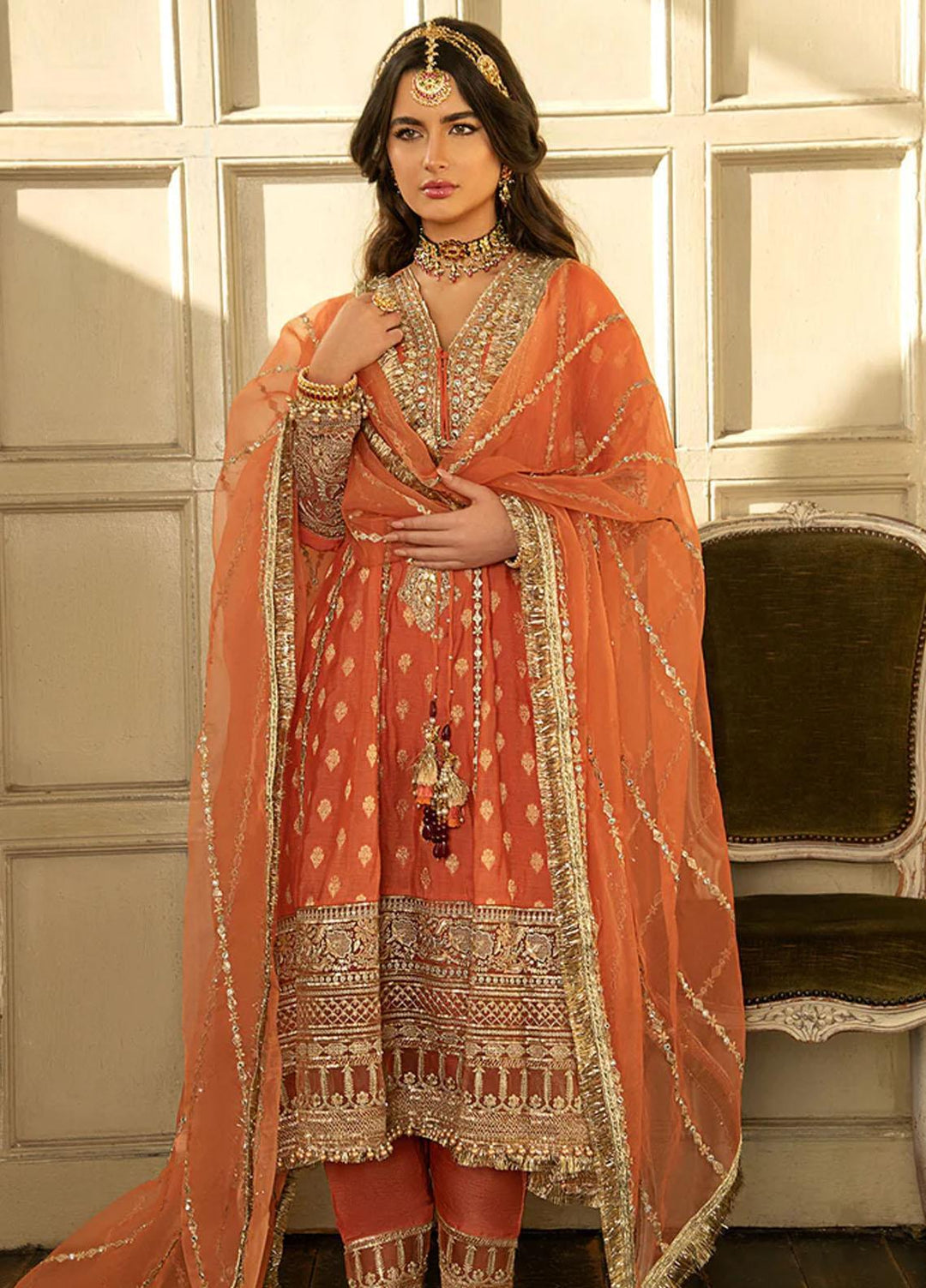 Nur By Sobia Nazir Embroidered Jacquard Suits Unstitched 3 Piece SN23NU N23-01 - Festive Collection