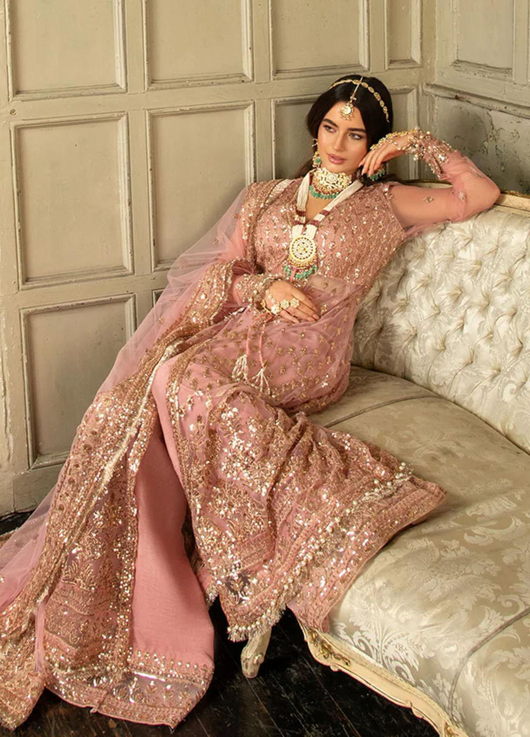 Nur By Sobia Nazir Embroidered Net Suits Unstitched 4 Piece SN23NU N23-03 - Festive Collection