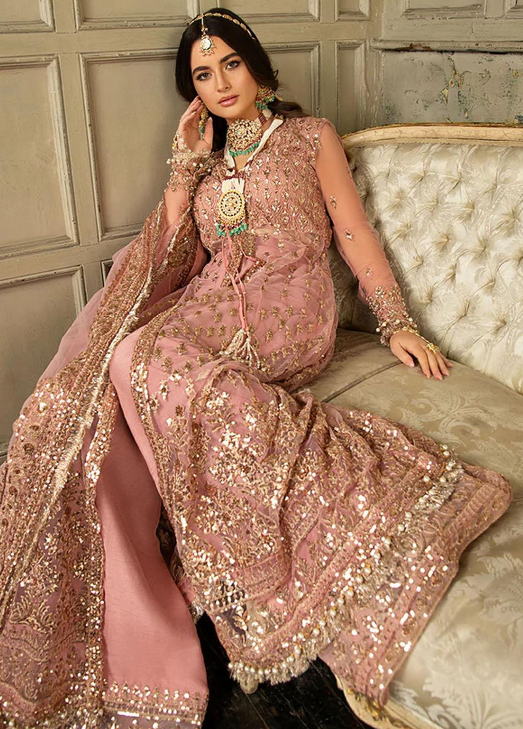 Nur By Sobia Nazir Embroidered Net Suits Unstitched 4 Piece SN23NU N23-03 - Festive Collection