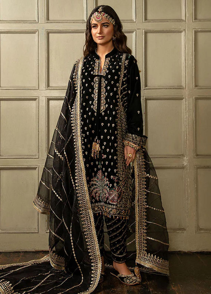 Nur By Sobia Nazir Embroidered Velvet Suits Unstitched 3 Piece SN23NU N23-04 - Festive Collection