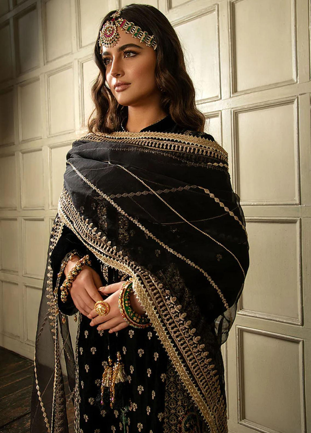 Nur By Sobia Nazir Embroidered Velvet Suits Unstitched 3 Piece SN23NU N23-04 - Festive Collection