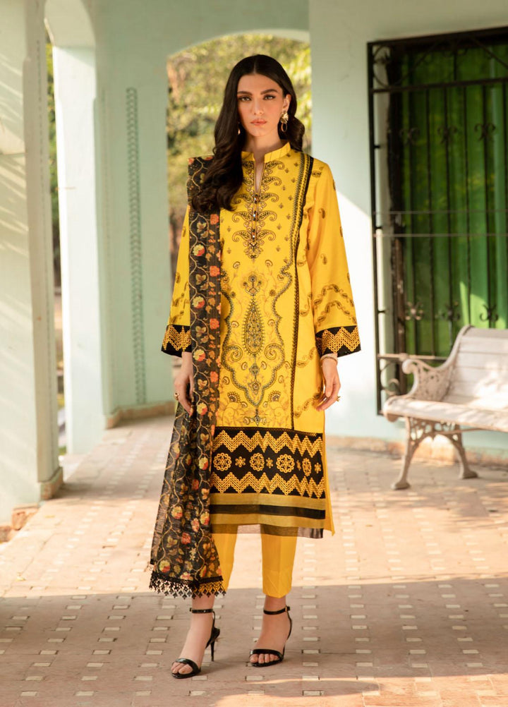 Nur-E-Nazar by Parishay Embroidered Lawn Suits Unstitched 3 Piece PRS22NN Felicity - Summer Collection