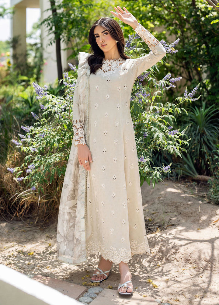 Nura by Zarif Embroidered Lawn Suits Unstitched 3 Piece ZF25TL Nura-02 Isara - Summer Collection