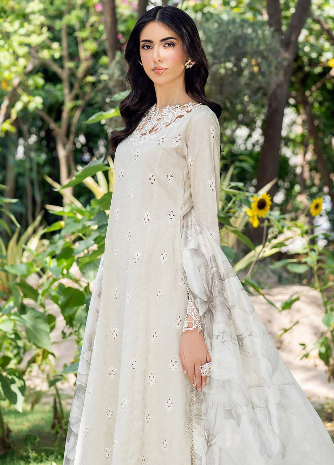 Nura by Zarif Embroidered Lawn Suits Unstitched 3 Piece ZF25TL Nura-02 Isara - Summer Collection