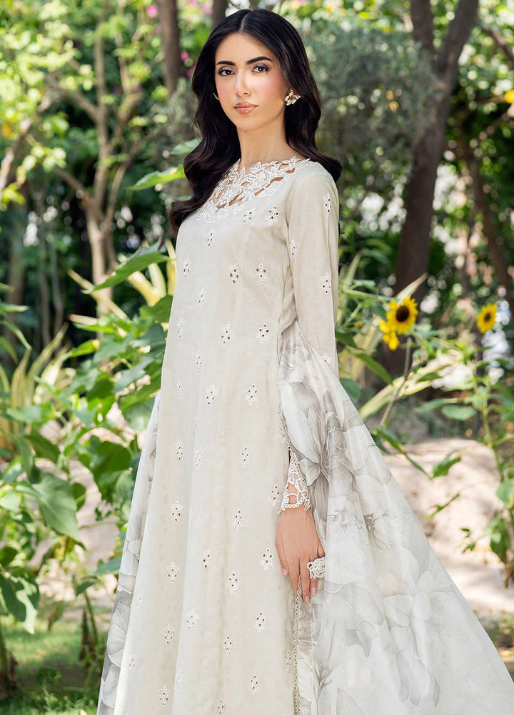 Nura by Zarif Embroidered Lawn Suits Unstitched 3 Piece ZF25TL Nura-02 Isara - Summer Collection