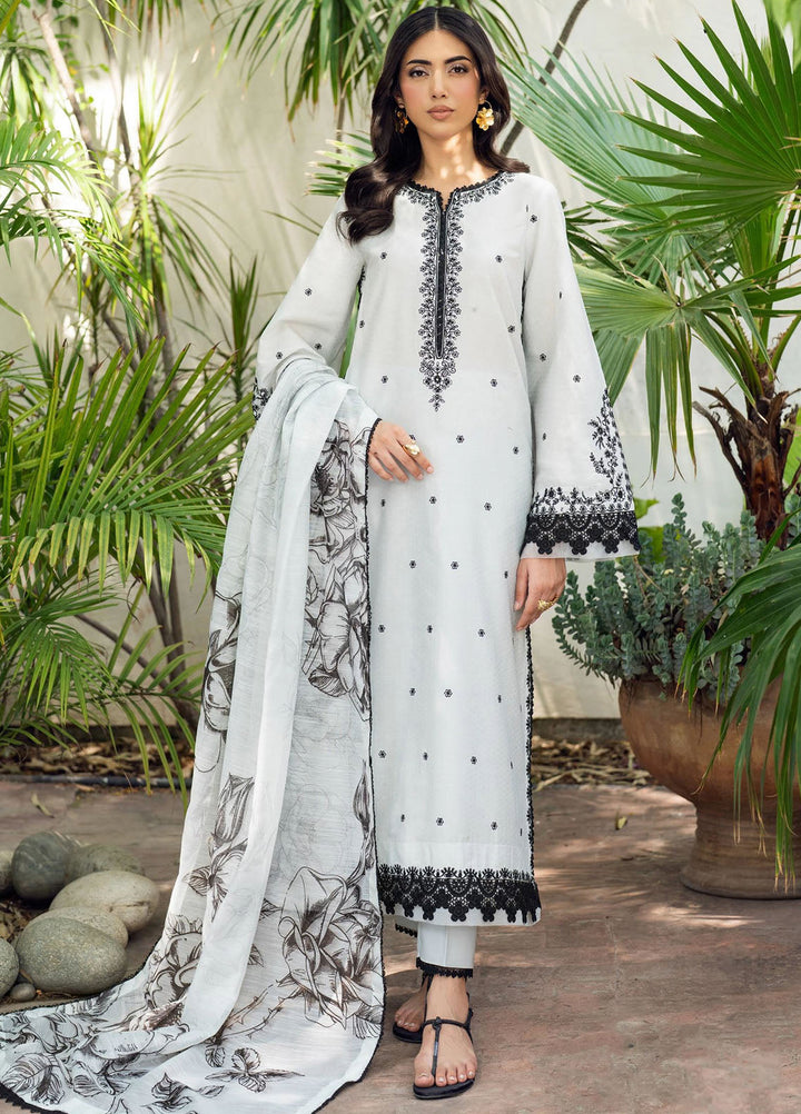 Nura by Zarif Embroidered Lawn Suits Unstitched 3 Piece ZF25TL Nura-05 Reeha - Summer Collection