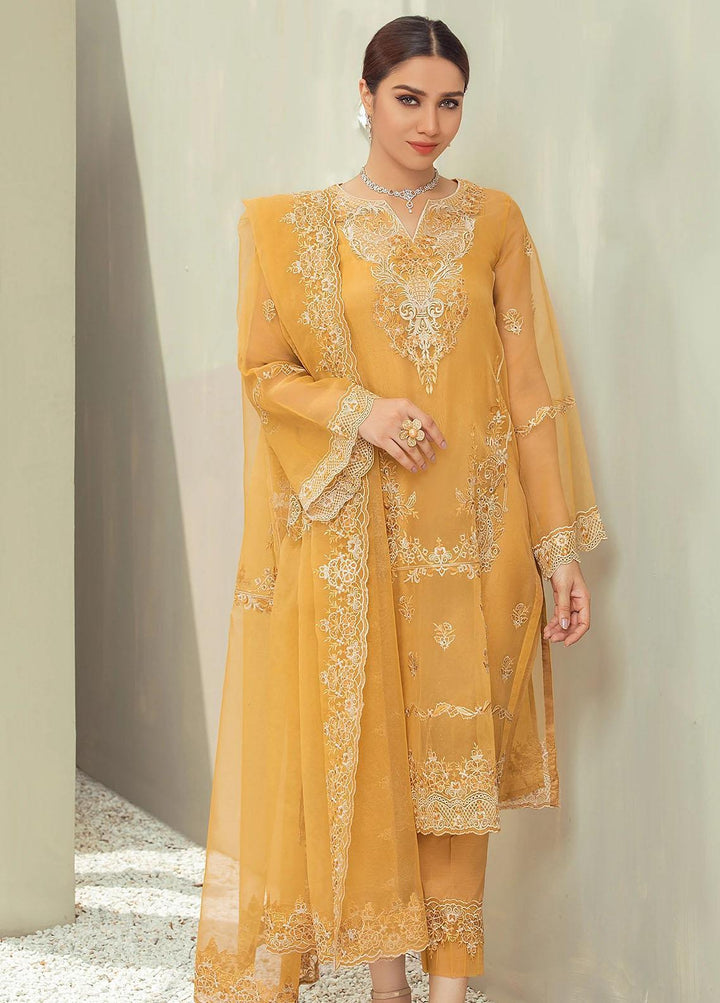 Nurani By Elegance Embroidered Organza Suits Unstitched 3 Piece ELG21N AELIA - Festive Collection
