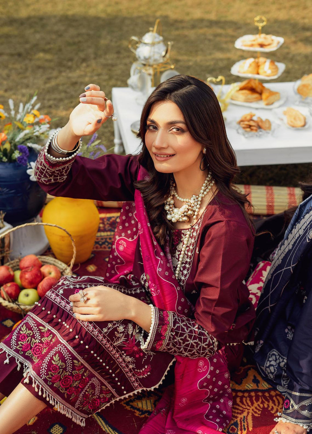 Nuray-e-Nazar by Parishay Embroidered Lawn Suits Unstitched 3 Piece PR23NNZ D-01 - Summer Collection
