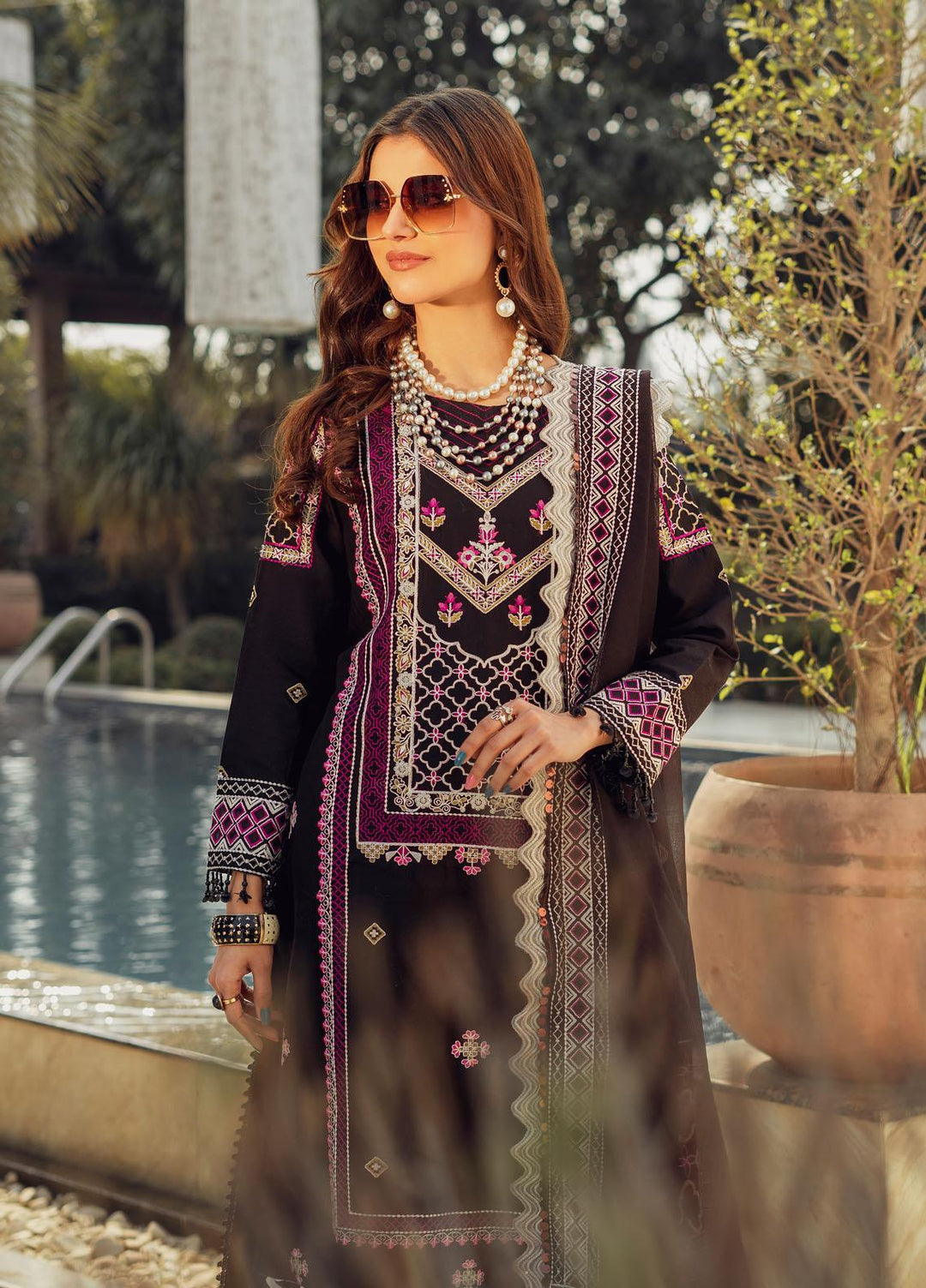 Nuray-e-Nazar by Parishay Embroidered Lawn Suits Unstitched 3 Piece PR23NNZ D-02 - Summer Collection