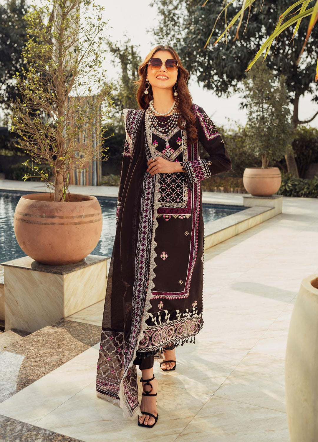 Nuray-e-Nazar by Parishay Embroidered Lawn Suits Unstitched 3 Piece PR23NNZ D-02 - Summer Collection