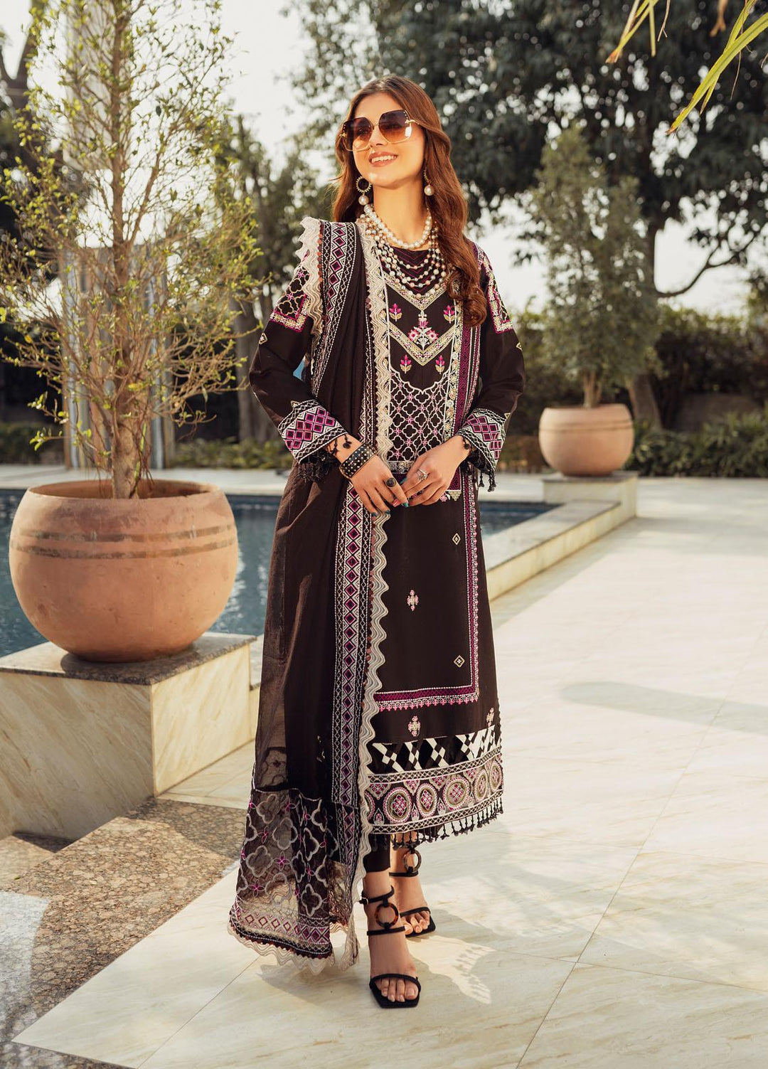 Nuray-e-Nazar by Parishay Embroidered Lawn Suits Unstitched 3 Piece PR23NNZ D-02 - Summer Collection