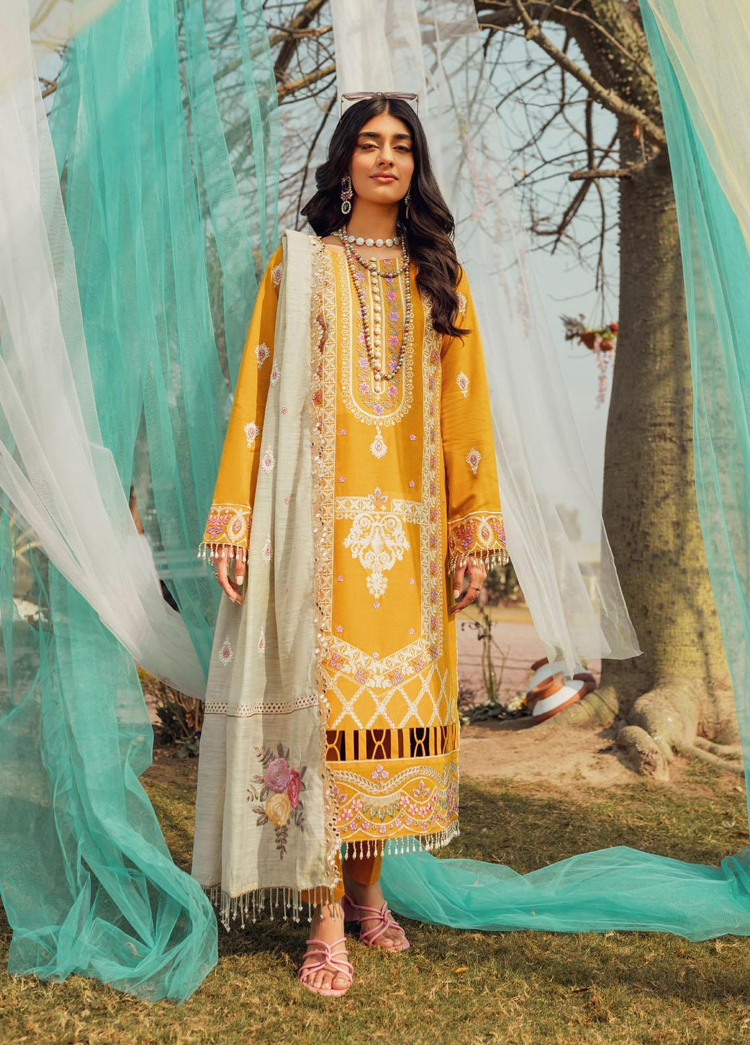 Nuray-e-Nazar by Parishay Embroidered Lawn Suits Unstitched 3 Piece PR23NNZ D-03 - Summer Collection