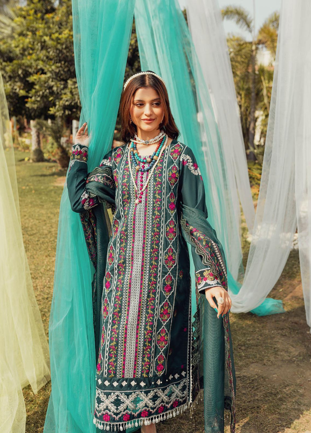 Nuray-e-Nazar by Parishay Embroidered Lawn Suits Unstitched 3 Piece PR23NNZ D-10 - Summer Collection