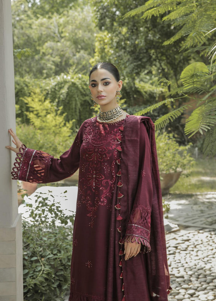 Nuray-e-Nazar by Parishay Embroidered Linen Suits Unstitched 3 Piece PRS22WNN D-08 - Winter Collection