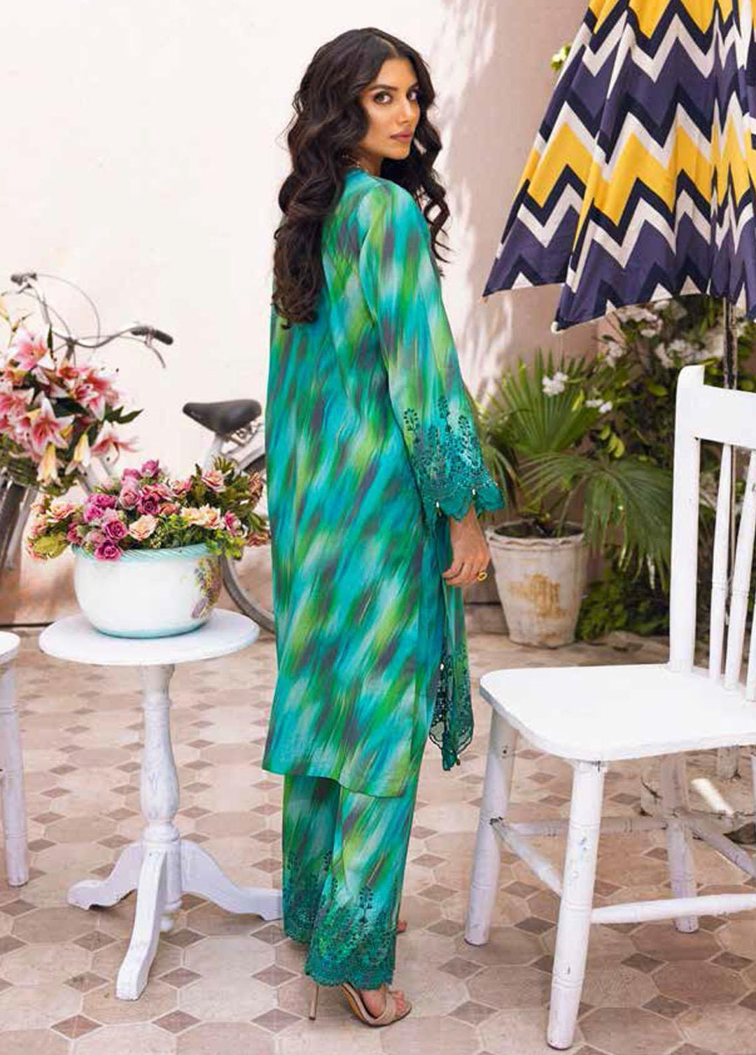 Ballerina By Nureh Embroidered Lawn Suits Unstitched 2 Piece NU22CK NU2- 41 - Summer Collection