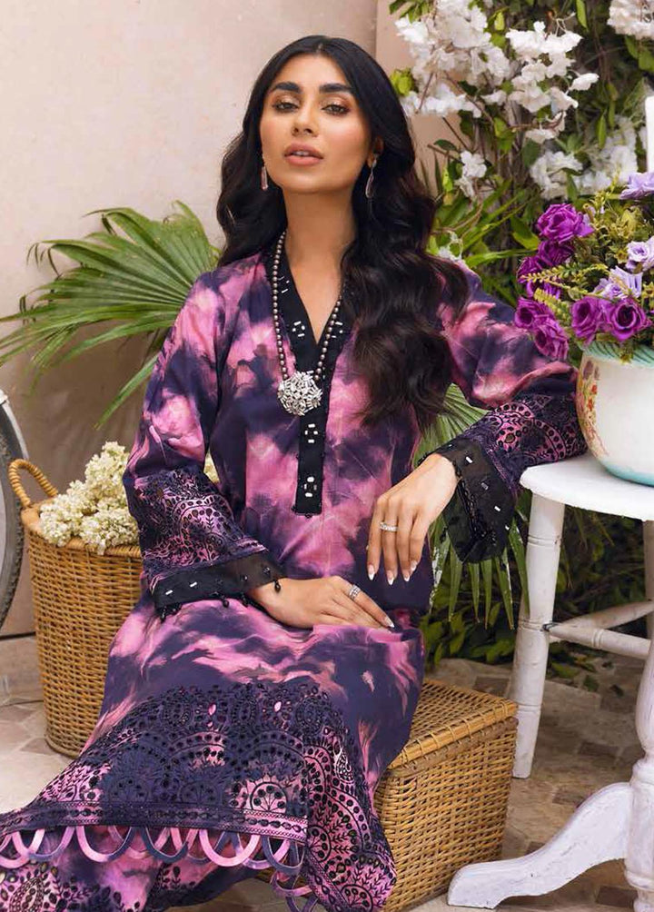 Ballerina By Nureh Embroidered Lawn Suits Unstitched 2 Piece NU22CK NU2- 42 - Summer Collection