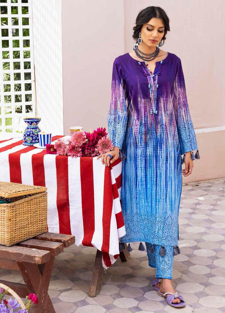 Ballerina By Nureh Embroidered Lawn Suits Unstitched 2 Piece NU22CK NU2- 45 - Summer Collection