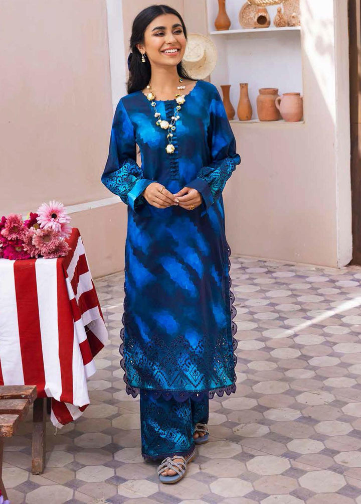 Ballerina By Nureh Embroidered Lawn Suits Unstitched 2 Piece NU22CK NU2- 46 - Summer Collection