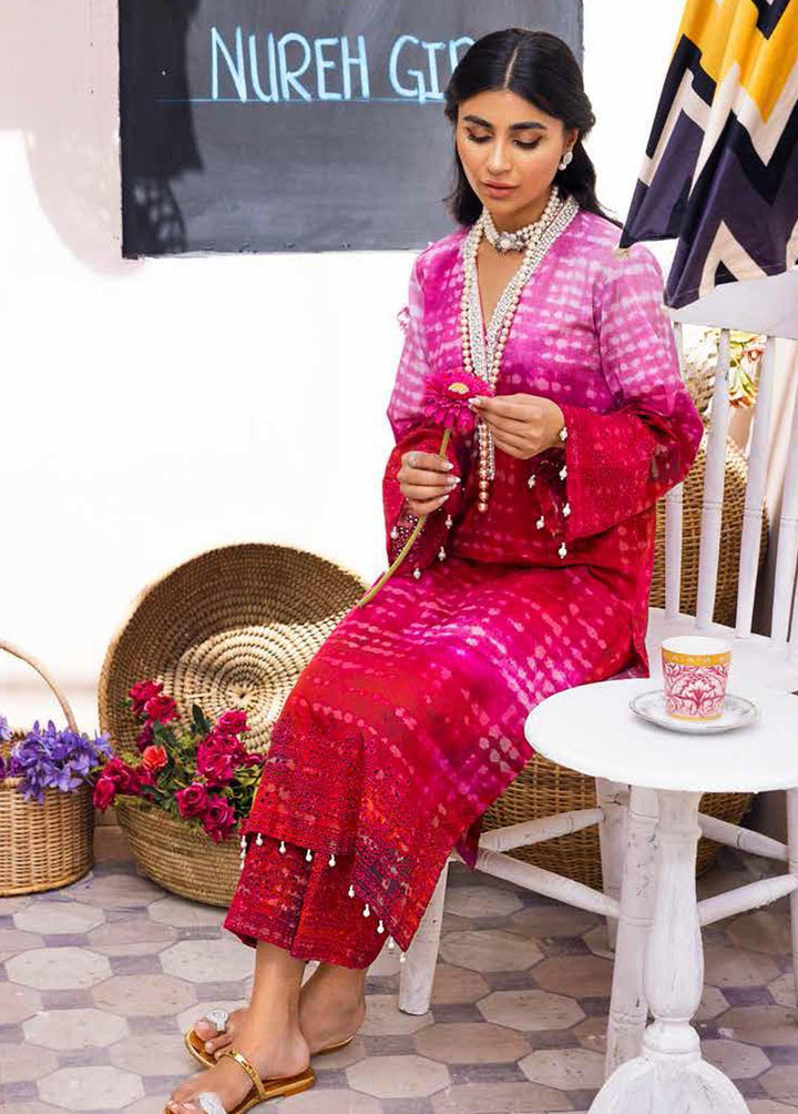 Ballerina By Nureh Embroidered Lawn Suits Unstitched 2 Piece NU22CK NU2- 48 - Summer Collection