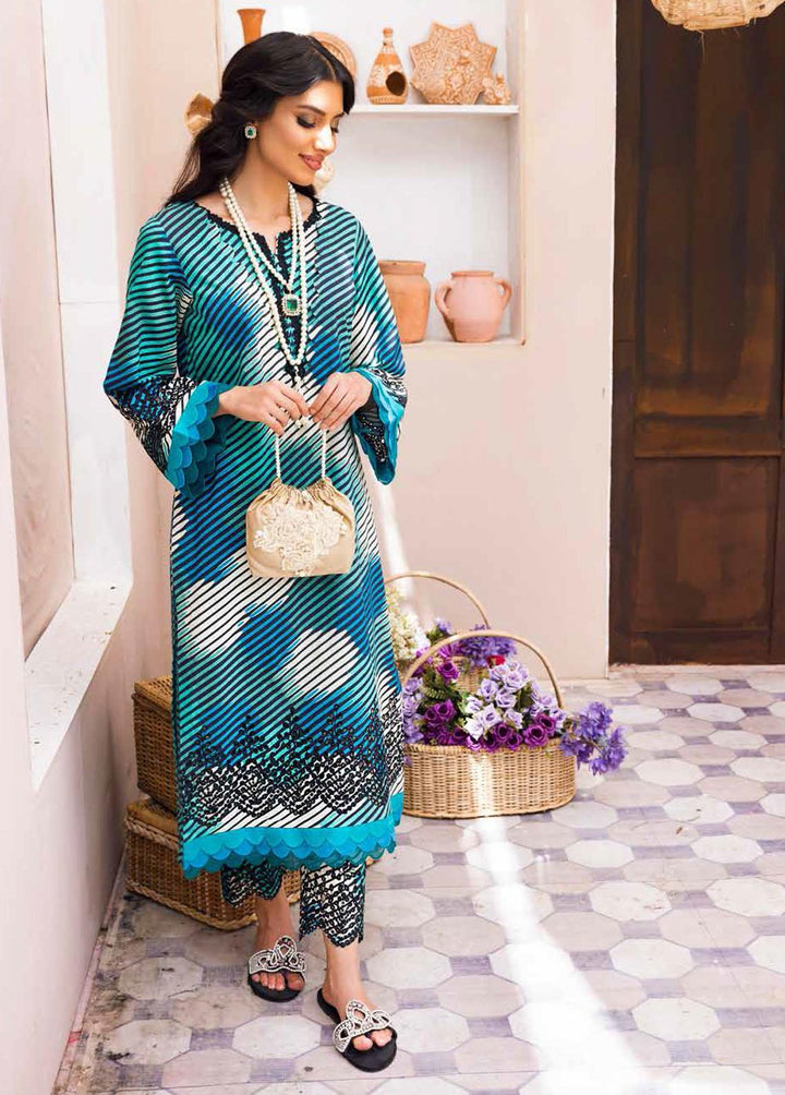 Ballerina By Nureh Embroidered Lawn Suits Unstitched 2 Piece NU22CK NU2- 49 - Summer Collection