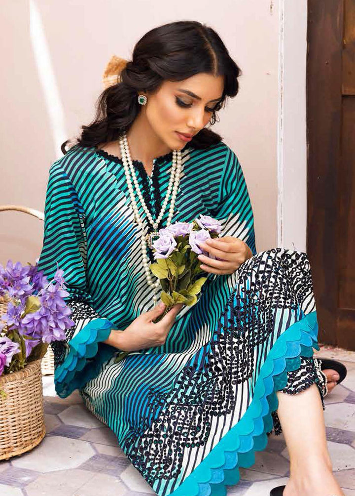 Ballerina By Nureh Embroidered Lawn Suits Unstitched 2 Piece NU22CK NU2- 49 - Summer Collection