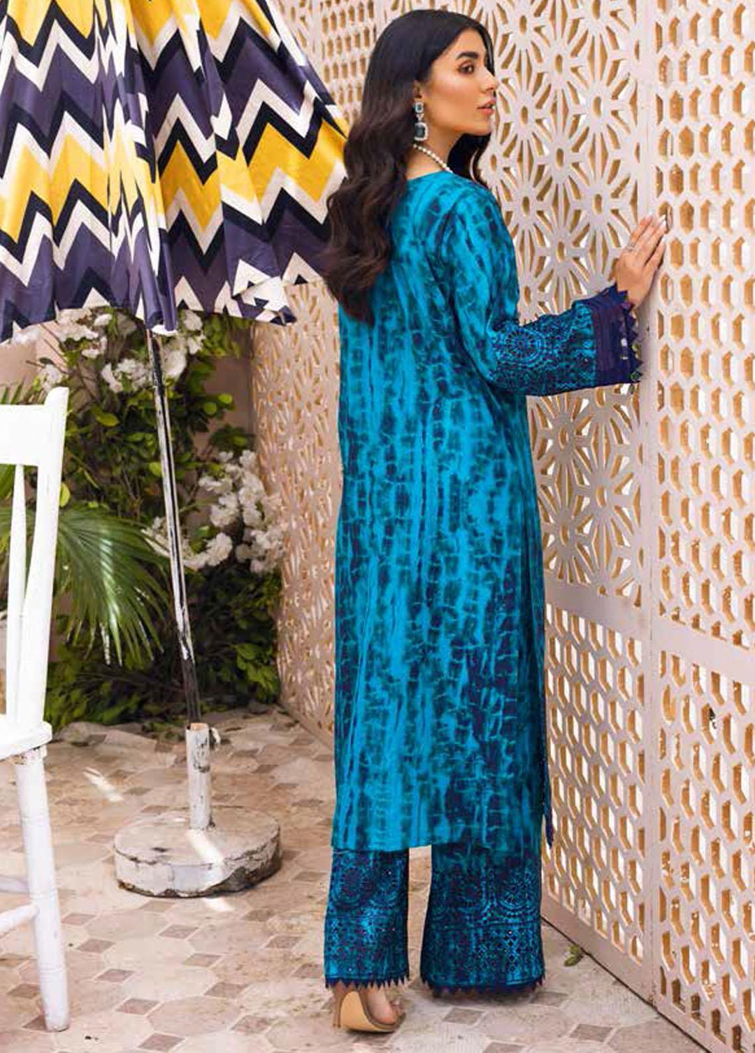 Ballerina By Nureh Embroidered Lawn Suits Unstitched 2 Piece NU22CK NU2- 50 - Summer Collection
