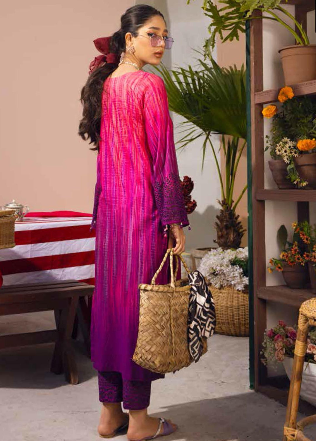 Ballerina By Nureh Embroidered Lawn Suits Unstitched 2 Piece NU22BL NU2- 34 - Summer Collection